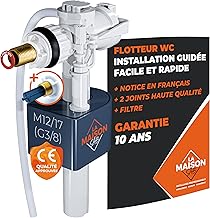 Durable toilet float – easy to install: full instructions + seal + filter – 10-year guarantee premium quality mechanism flush flush horizontal mechanism for toilet toilet