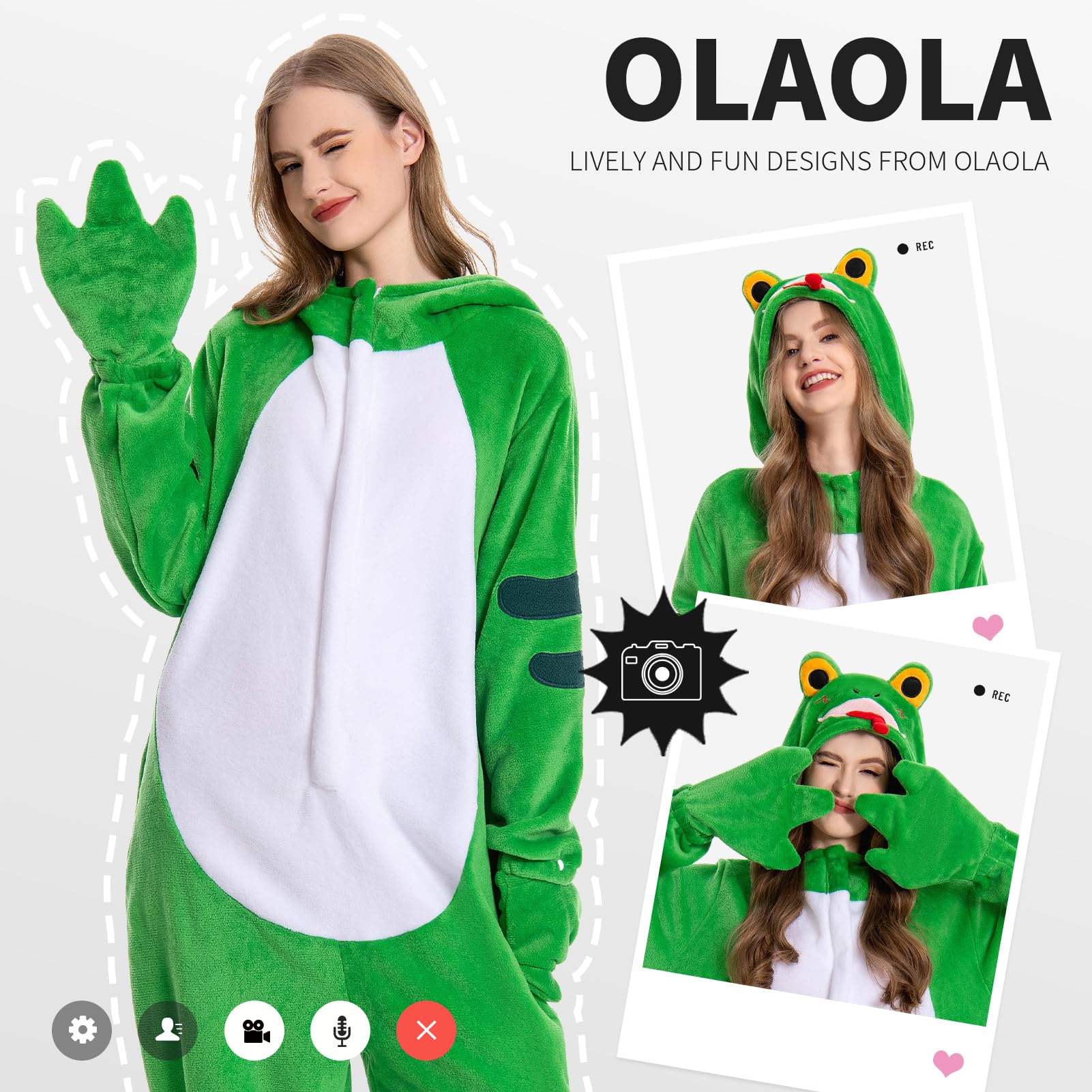 OLAOLA Combinaison pour Adultes Unisexe, Nouveauté Pyjama Costume pour Halloween, Doux Confortable Maison Vêtements de Nuit, Une Pièce Pyjama Cosplay Vêtements de Détente