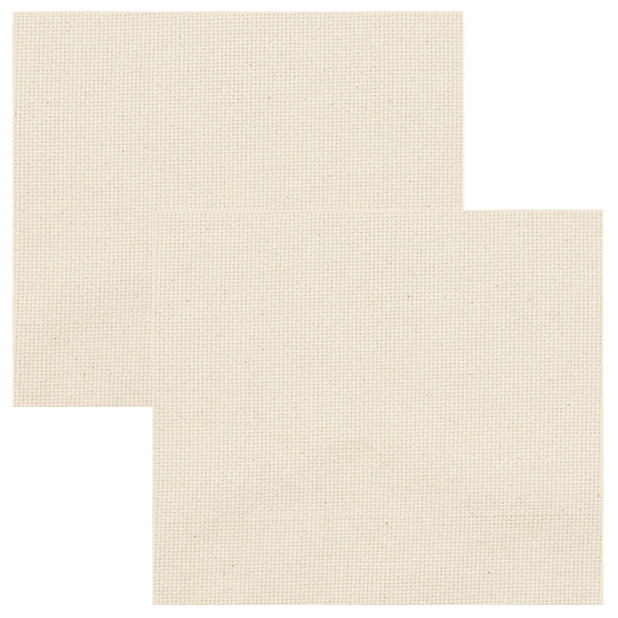 Punch Needle Monk Cloth, Punch Needle Fabric, Embroidery Fabric for Sewing Embroidery Art Crafts Favors, 2 PCS, 22 x 30 Inch
