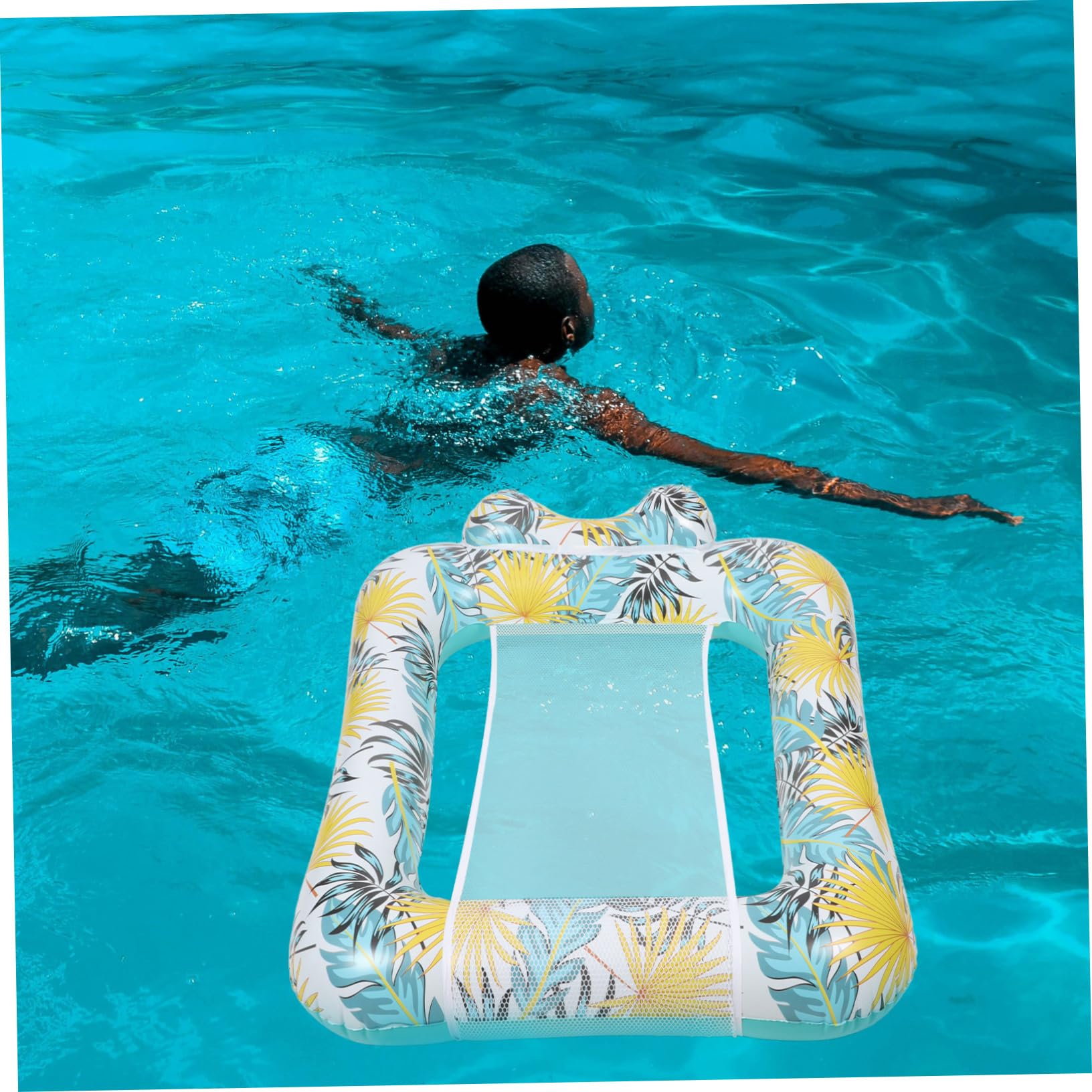 Aufblasbarer Liegesessel Pool aus PVC, Faltbar, Atmungsaktiv, für Urlaub