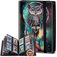 Vista 42 de Rossy Carpeta de 4 bolsillos, 400 tarjetas, álbum de colección comercial, bolsillos de doble cara, para deportes, béisbol, cerdo rosa