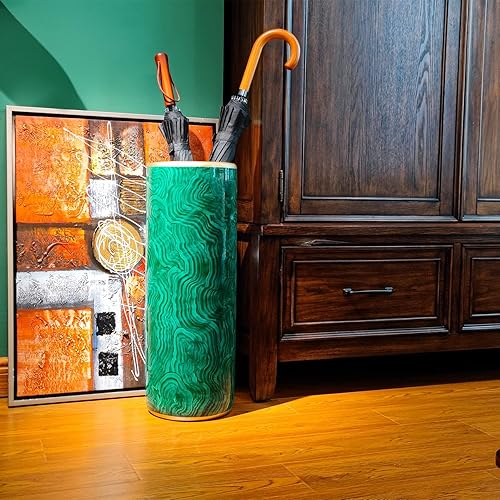 Soporte para paragüas, cubo para paraguas, jarrón de suelo, estilo moderno para almacenar bastones, bastones para entrada, porche, interior, color