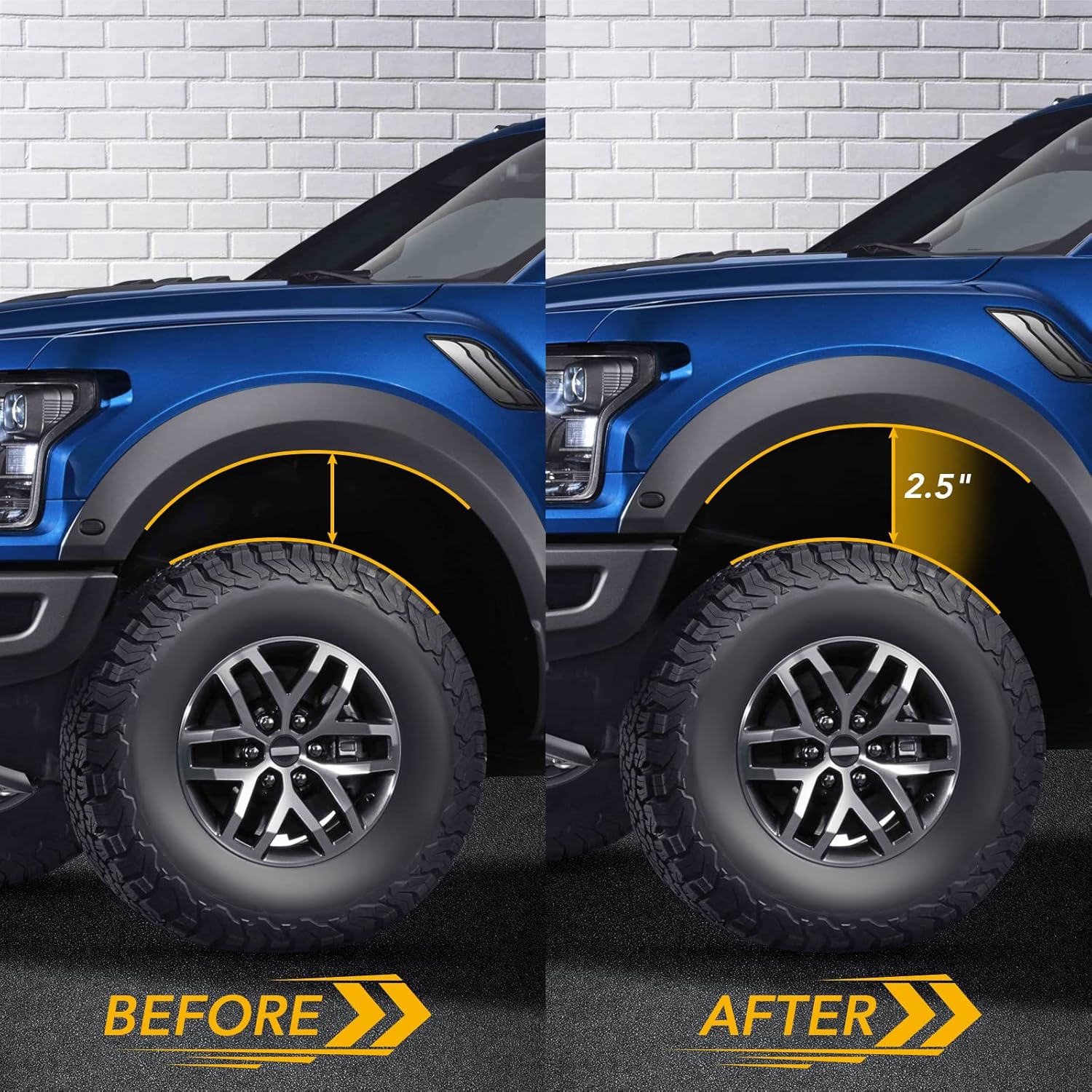 2.5" F150 Leveling Lift Kits - 2.5 Inch Front Strut Spacer Suspension Lift Kit Lift Spacers for 2004-2022 Ford F150 2WD/4WD, 2003-2018 Ford Expedition, 2005-2008 Lincoln Mark LT base