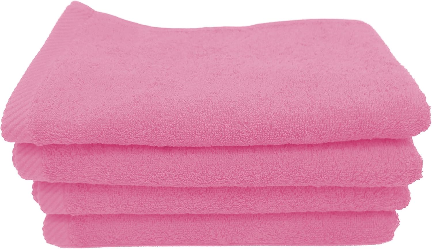 BY LORA Super Absorbent Terry Cotton Gym & Yoga Towel – Soft, Quick-Dry Towel for Workout, Exercise, and Fitness - Pink, Set of 4