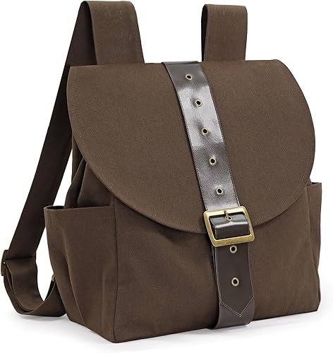 KUOIN Renaissance - Bolsa de lona vintage para mujer, mochila medieval de viaje, Marrón, Tamaño único, Medieval