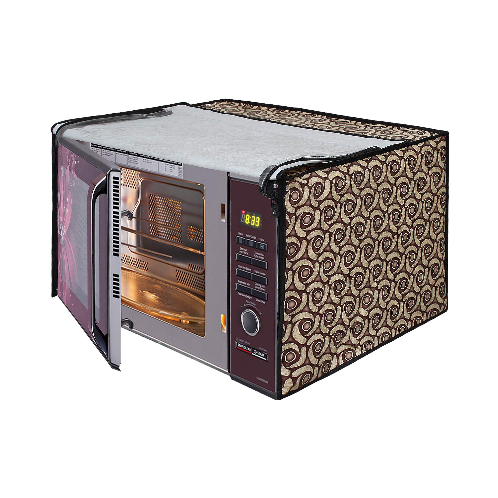 Star Weaves Microwave Oven Cover for Samsung 21 Litre Convection Microwave Oven CE73JD-B | XTL Black - KUM58
