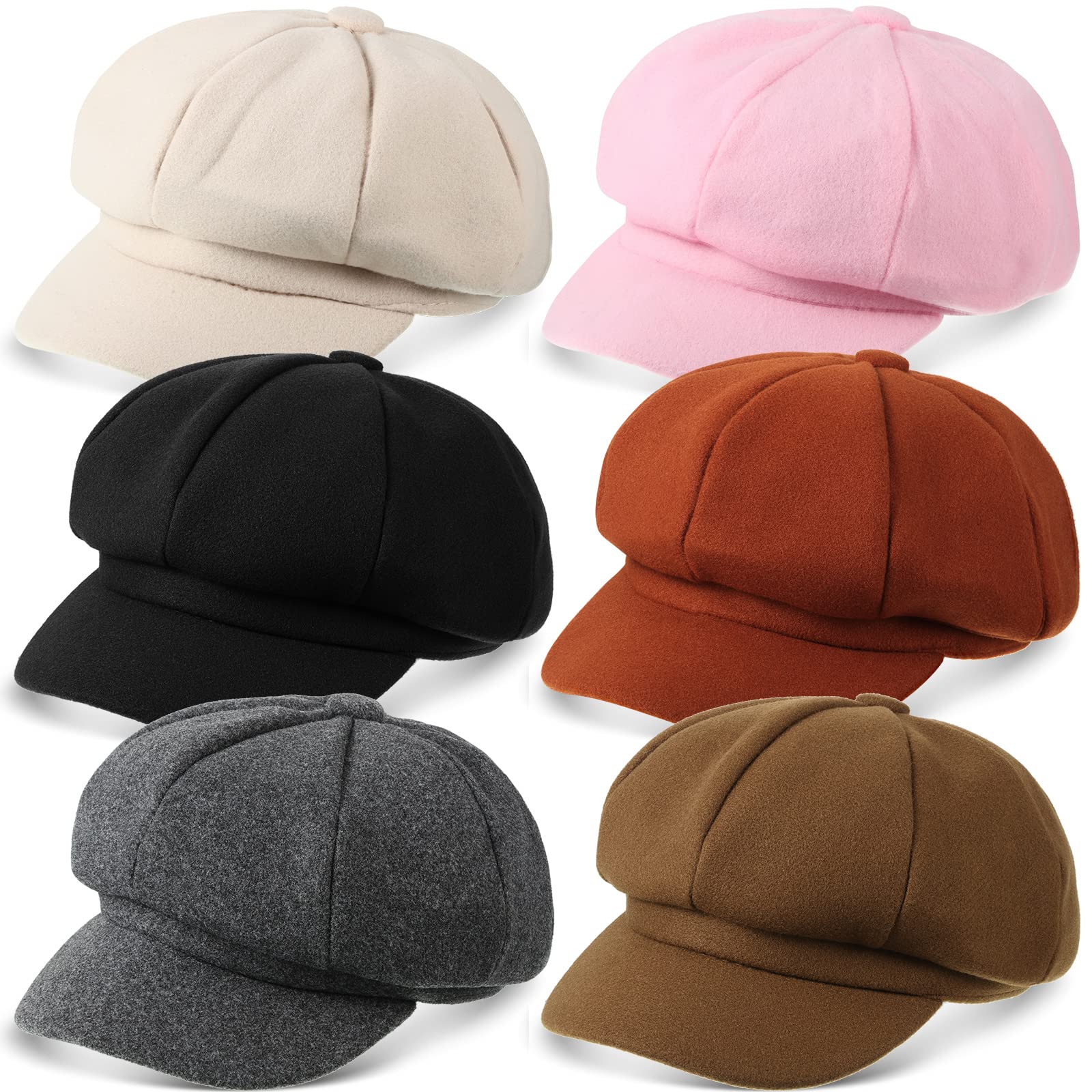 Cindeer 6 Pcs Women Newsboy Caps