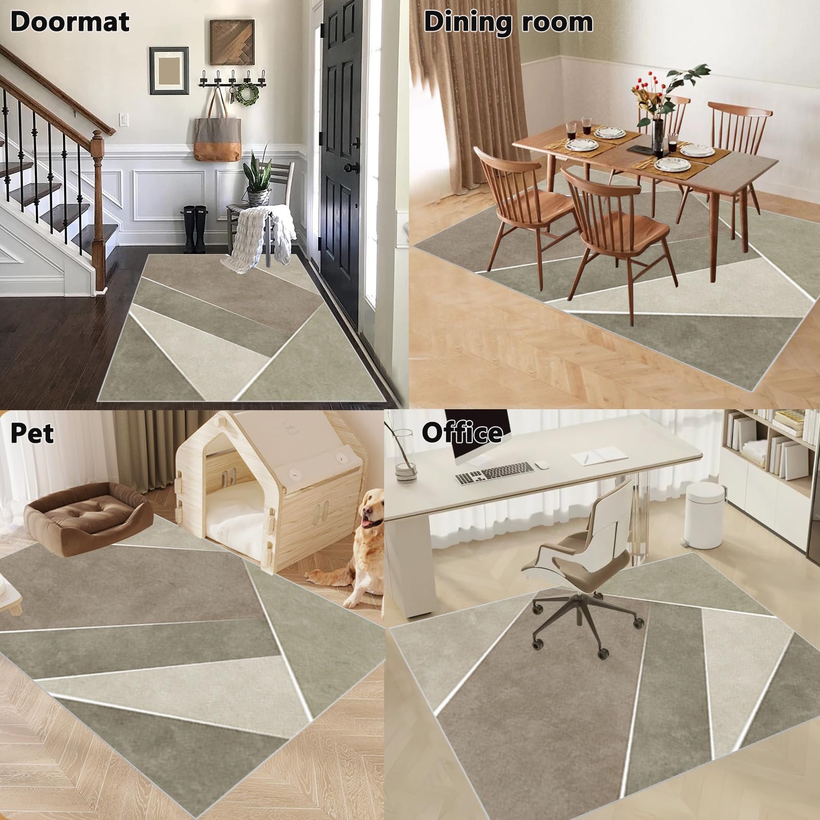 KQIEJUY Bodenschutzmatte Für Bürostuhl – 90x100 Cm, Rutschfest, 4 Mm Dick, Waschbar, Für Hartböden, Parkett & Laminat