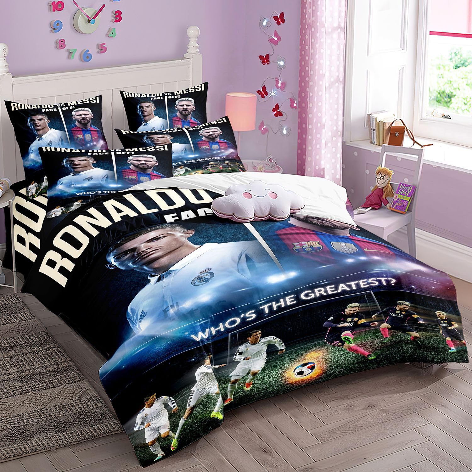 Parure de lit 3D en Microfibre Douceur Durable et Finition Soignée
