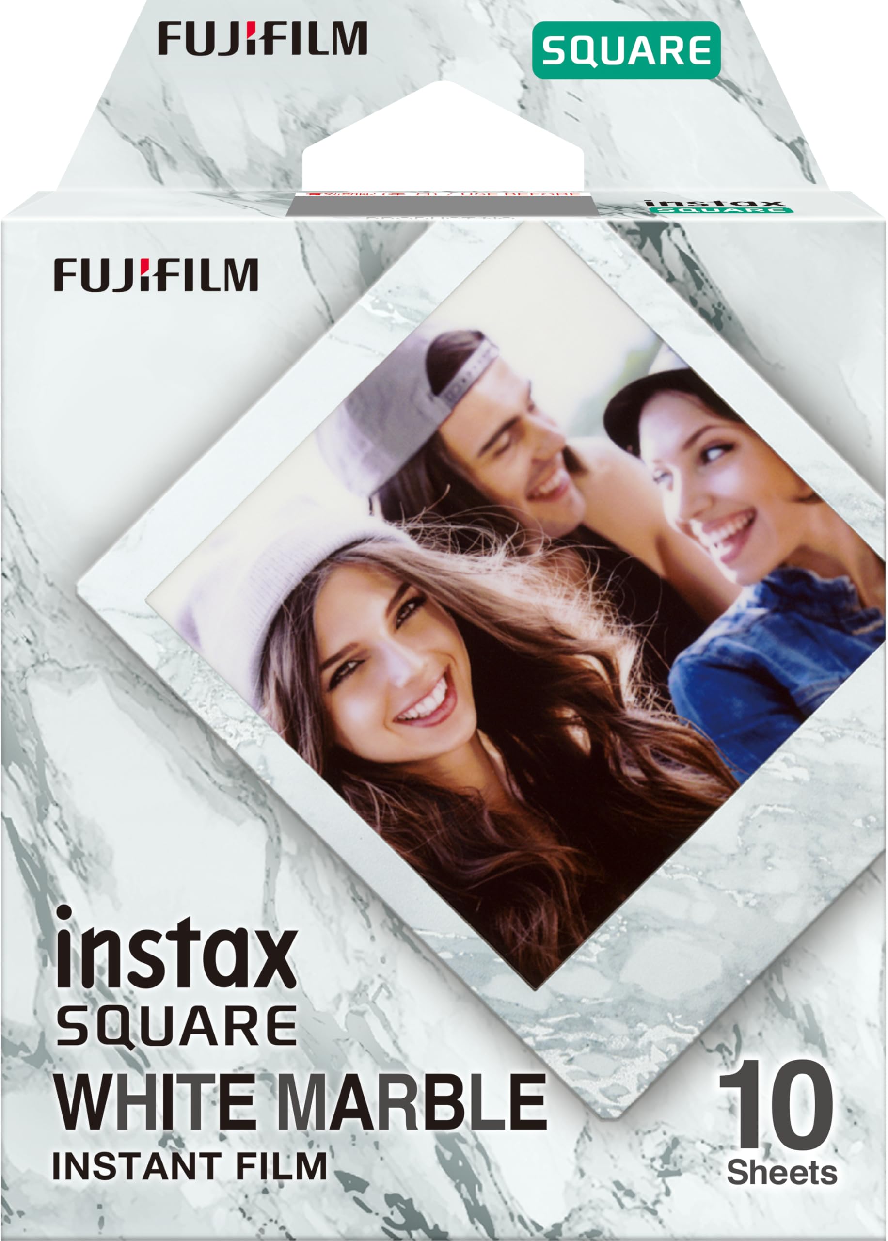 instax™ Square Film White Marble, 1x10