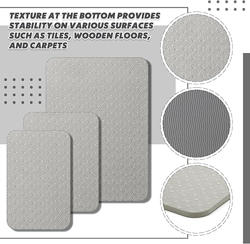 Miniatura 73 de 3 tapetes silenciadores para máquina de coser, tapete para máquina de coser, almohadilla de goma antideslizante que se mantiene en su lugar para Rosa