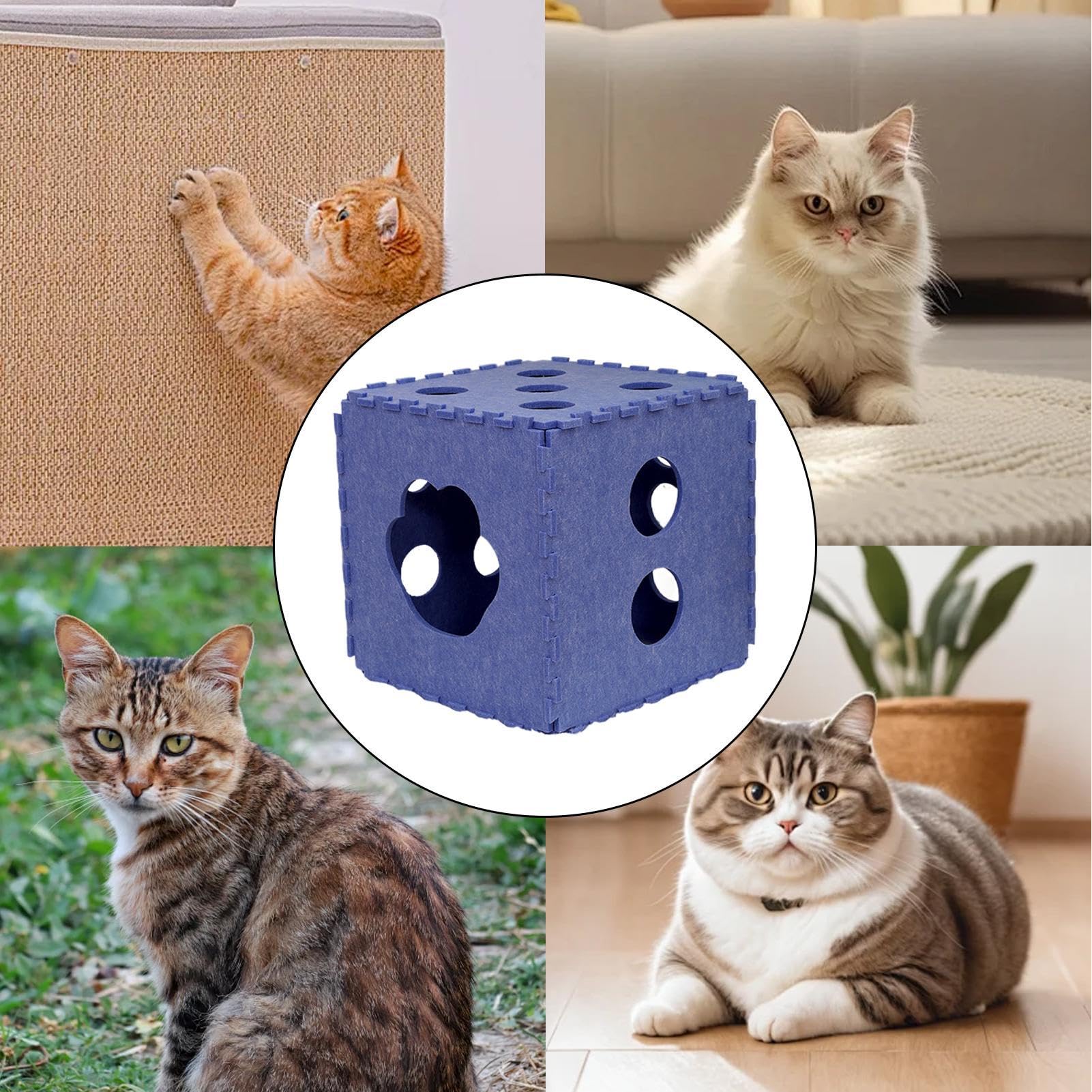 Katzenbett groß - weich und weich für Katzenstreu für Katzenstreu, Faltbares Katzenklo für den Innenbereich, waschbares Katzenhaus, Höhle und Eigentumswohnungen für alle Katzen und kleine Hunde