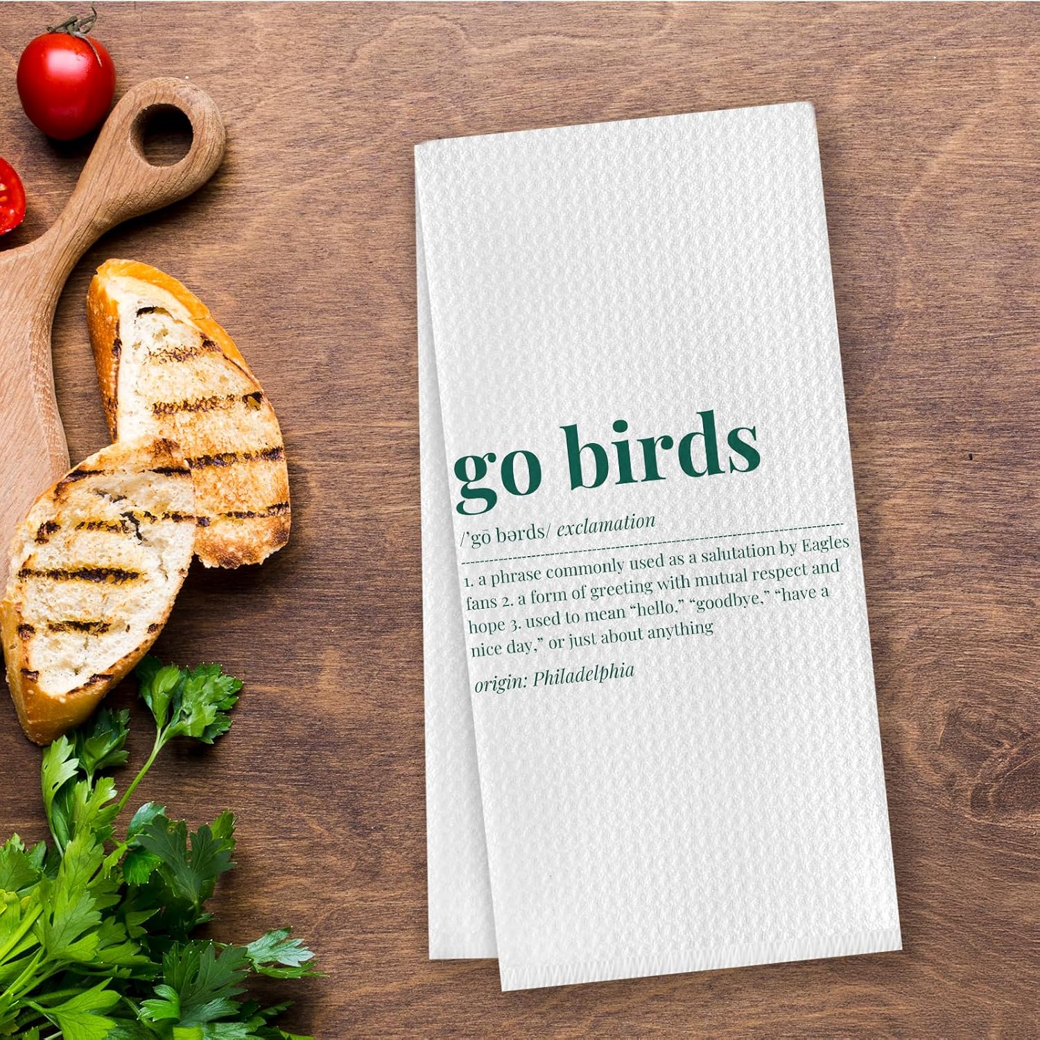 Go Birds Football Kitchen Dish Towels, Gifts for Football Lovers Players Boys Men Women, Sport Lover Gifts Hand Tea Towels for Bathroom Kitchen, 16x24 Inch - Image 2