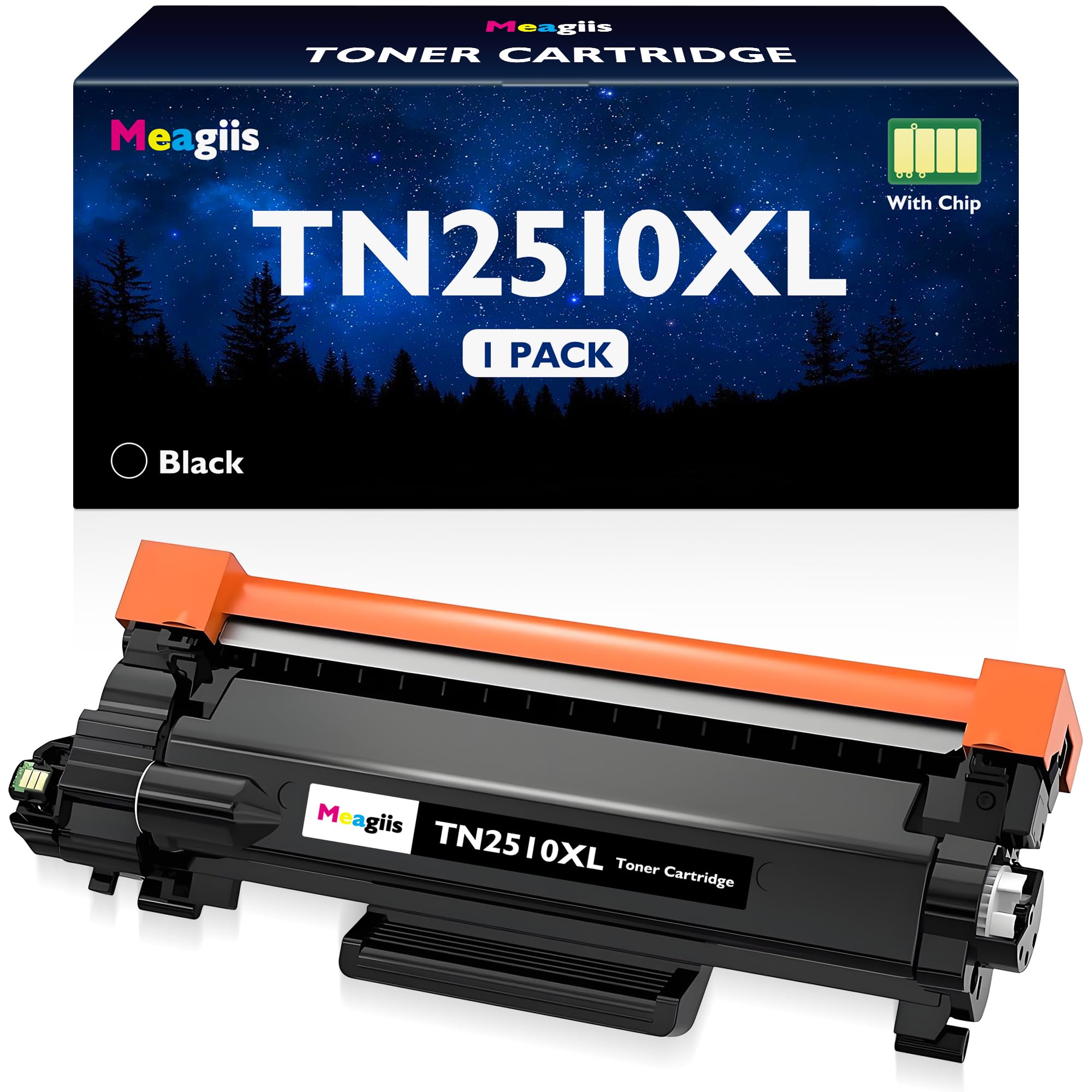 TN2510XL Toner Compatible con Brother TN2510 XL (con Chip, 1 Negro) | Compatible con Brother DCP-L2627DWE DCP-L2660DW MFC-L2860DWE MFC-L2800DW MFC-L2860DW MFC-L2827DW HL-L2400DWE HL-L2445DW