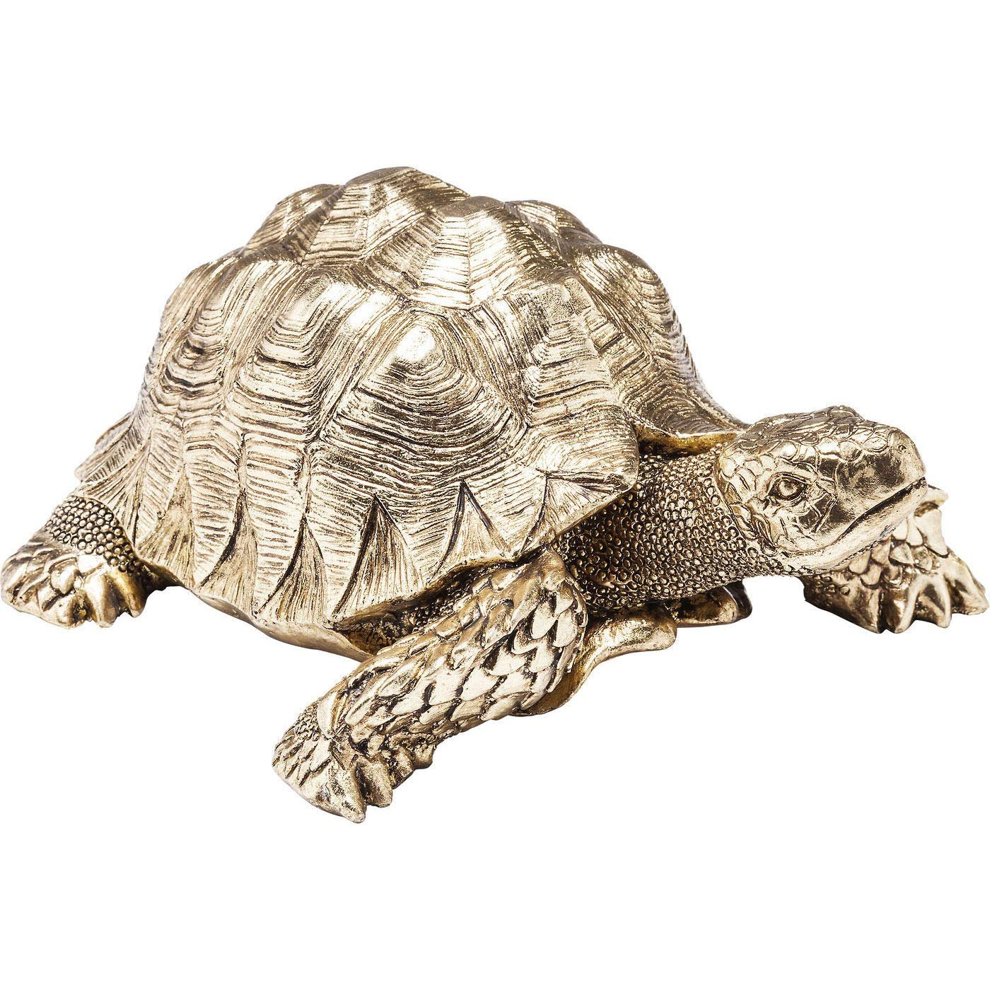 Kare Desing Deko Figur Turtle, Gold, 11x26x20 cm, Deko Objekt, Wohnaccessoire, Dekoration, Schildkröten Motiv, Wohnzimmer