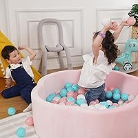 Vista 8 de Piscina de Pelotas para Bebé - Piscina de Pelotas de Espuma Viscoelástica de Terciopelo Premium para Niños Pequeños de 1-3 Años y Bebés - Piscina