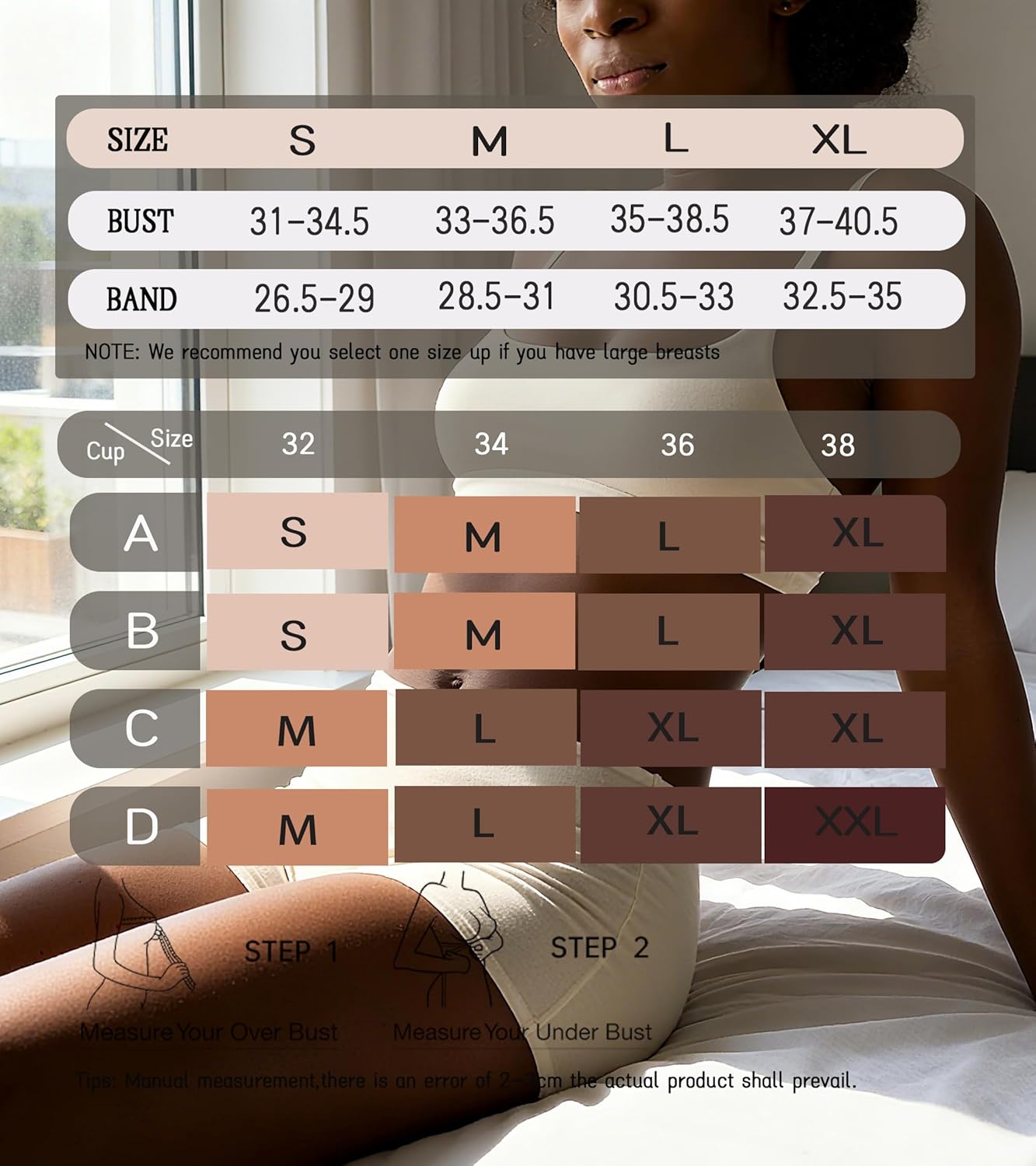 Women's Cotton Bras - Wireless Unlined Sleep Bralette Comfortable Seamless Cami Bra - Image 4