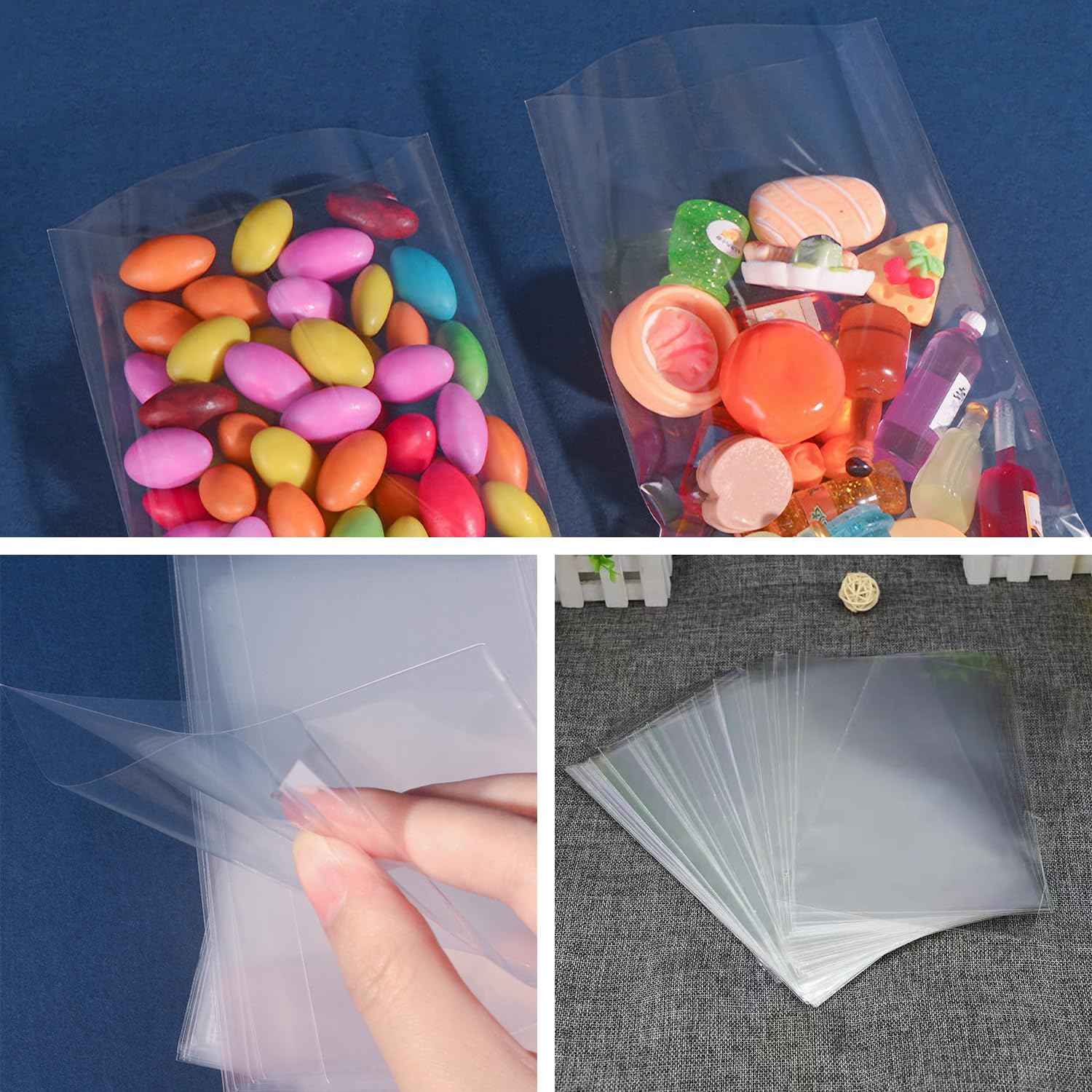 ⭐️セロファン お菓子袋　ラッピング　クッキー キャンディー タイ付　200枚 ⭐️セロファン お菓子袋 ラッピング クッキー キャンディー