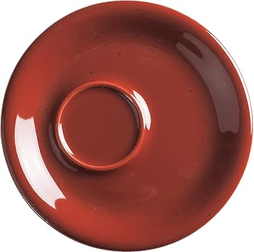 KAHLA Homestyle Slip Cast Porcelain Plate, Siena Red, 16 cm, Reusable, Solid