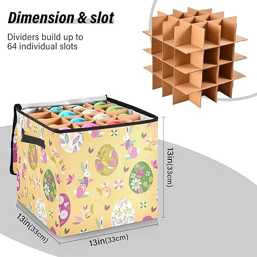 Miniatura 9 de QwThum Caja de almacenamiento de adornos navideños con tapas, organizador de decoración de Navidad duradero resistente al agua, contenedor con