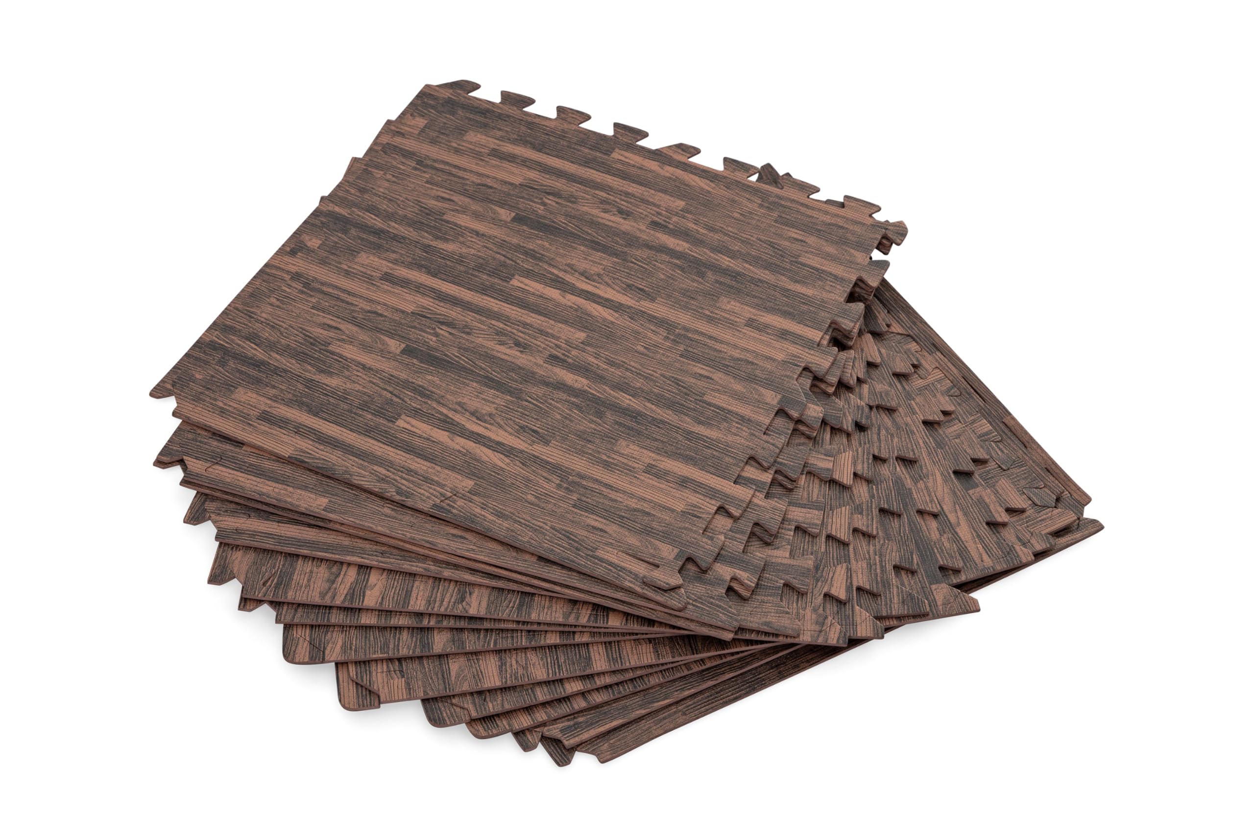 Bestway Tapis de Sol Effet Bois pour Piscine et Spa, 12 pièces, 50 x 50 cm, 3m² de Surface Couverte
