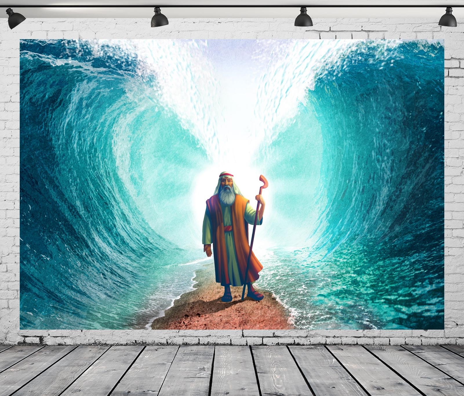 Amazon.com : BELECO 8x6ft Fabric Moses Parting The Red Sea
