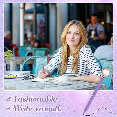 Miniatura 4 de El juego de 6 bolígrafos incluye bolígrafo de diamante de cristal bolígrafo de metal delgado de tinta negra bolígrafo de arena líquida bolígrafo