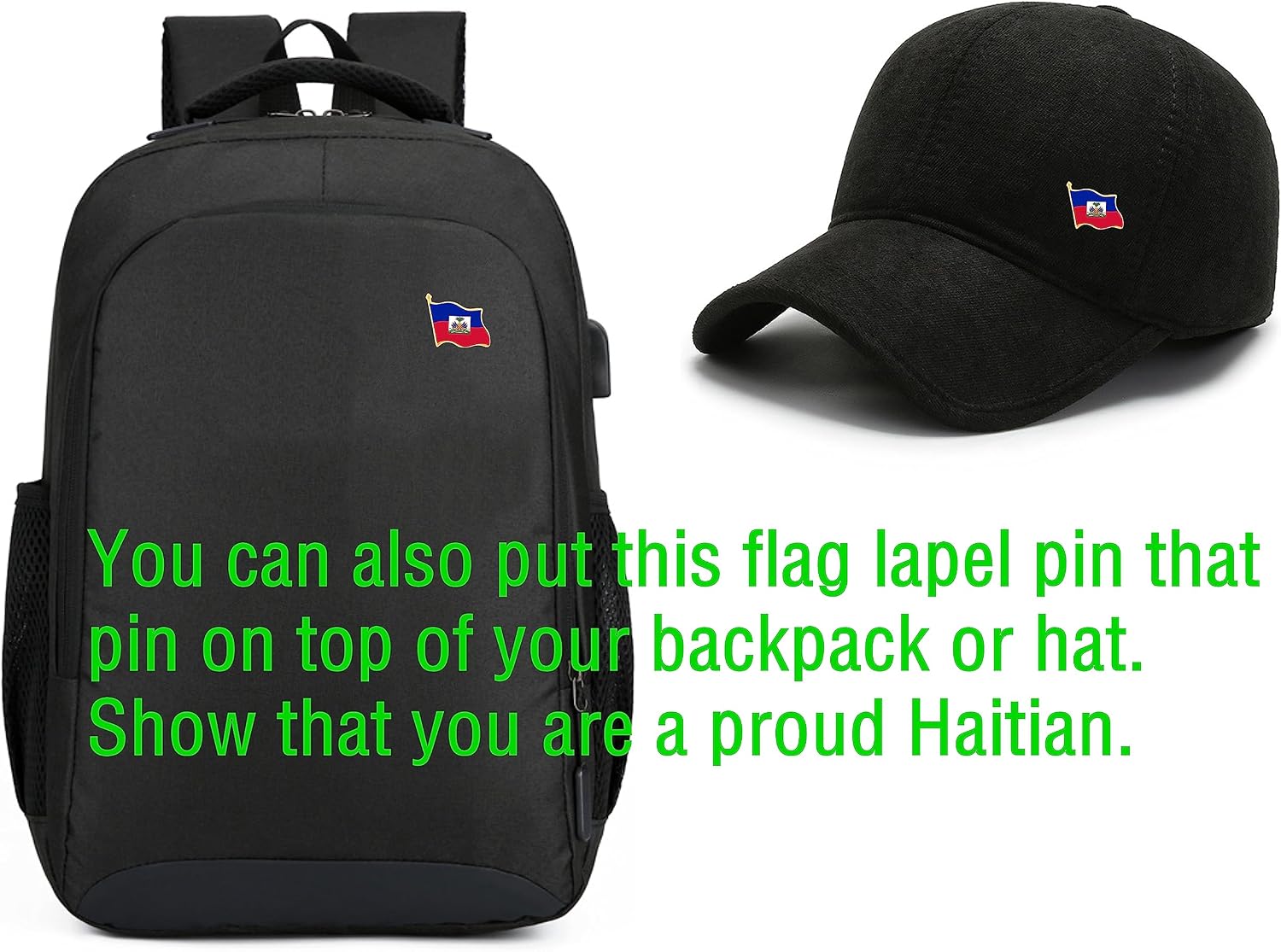 6/12/25/50/100 pieces small Republic of Haiti Flag lapel pins for men suit Haitian flag lapel pin badge bulk