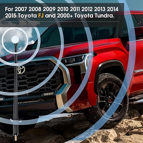 Miniatura 4 de West-xingzhe Antena de radio para Toyota TundraFJ,Antena de radio de 13 pulgadas,Núcleo interno de cobre altamente canductivo