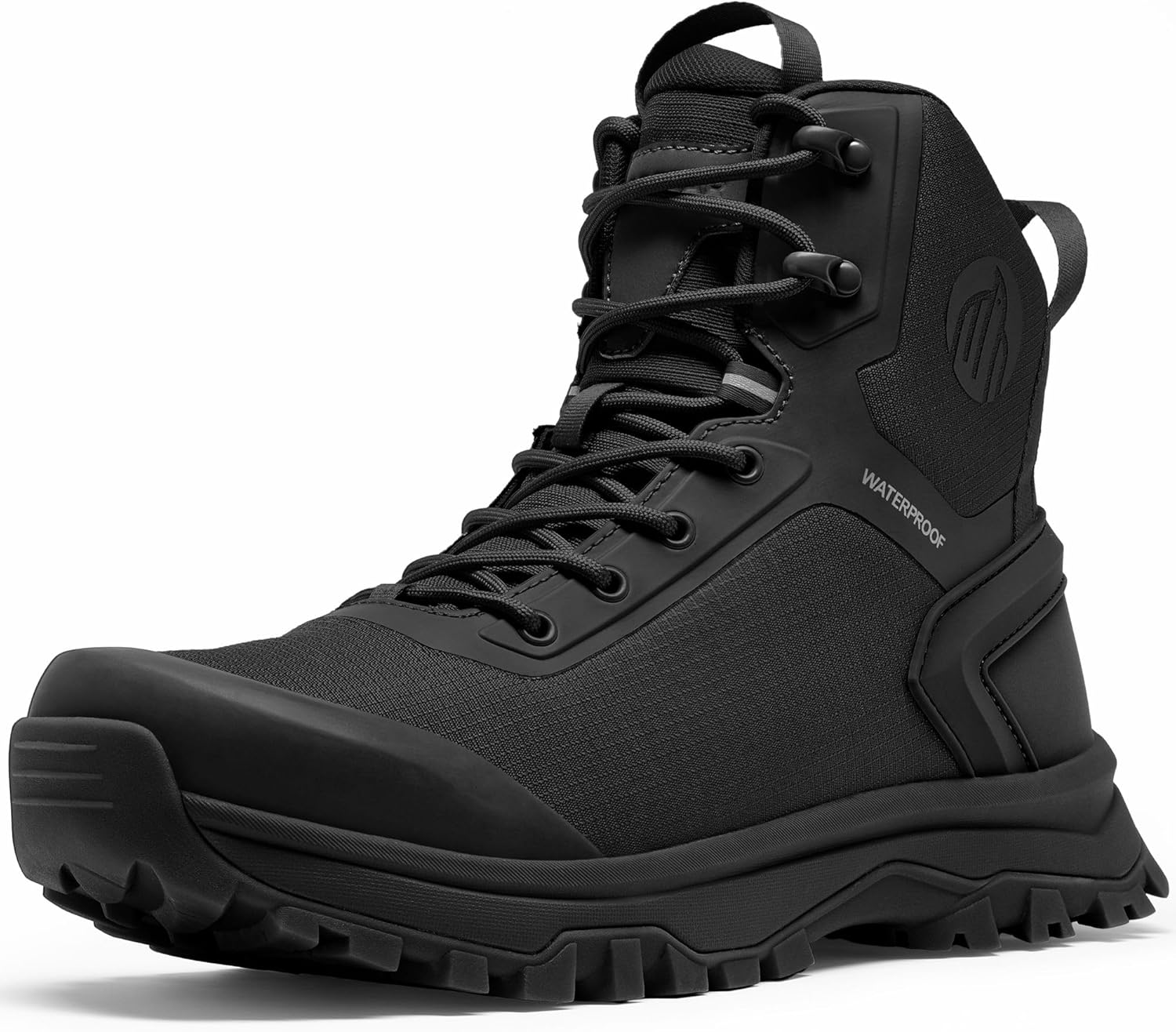 Tactical Boots for Men Lightweight Military Combat Boot Side Zipper Motorcycle Hiking Work Boots Waterproof 8 Inches