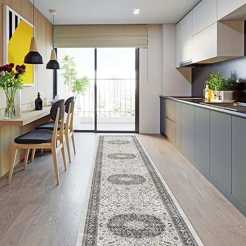 Miniatura 375 de Alfombra lavable para pasillo y de cocina, alfombra de entrada, vintage, suave para el suelo, alfombra antideslizante para interiores, para baño