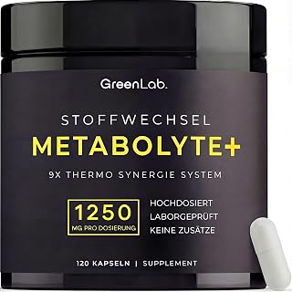 Metabolyte+ Fettverbrenner – Schnell Abnehmen mit 8X Thermo Synergie System | Hochdosierter Fatburner für Stoffwechsel & Energie | 120 Kapseln