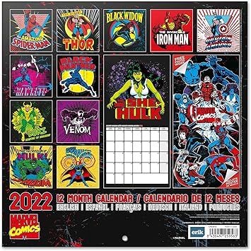 Amazon.com: Official Marvel 2022 Wall Calendar, 2022 Calendar, 12" X 12" Square Wall Calendar 2022 (Free Poster Included), Family Calendar 2022, Marvel Comics Calendar 2022, Kids Calendar : Everything Else