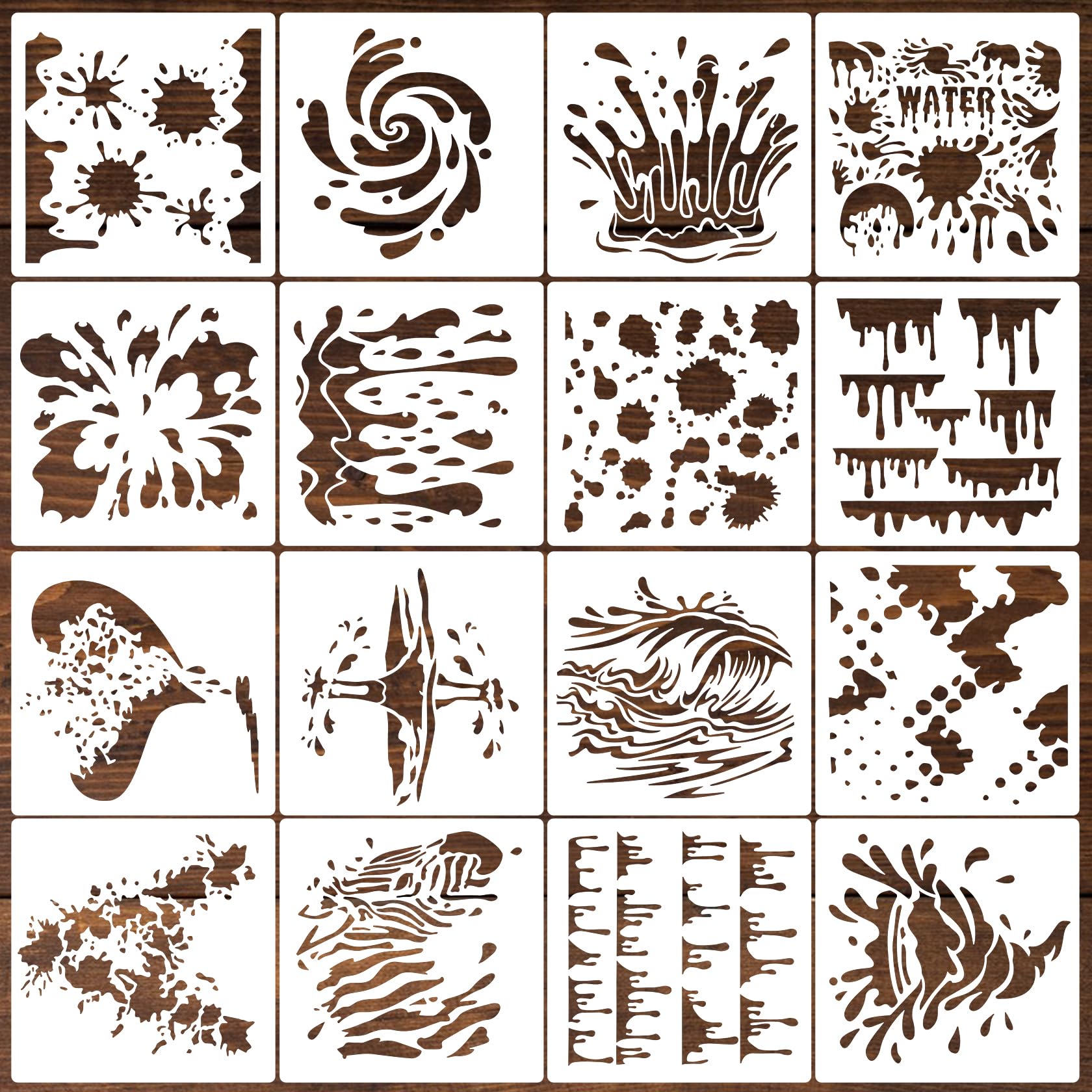 Lekabee 16 Pieces Graffiti Stencils