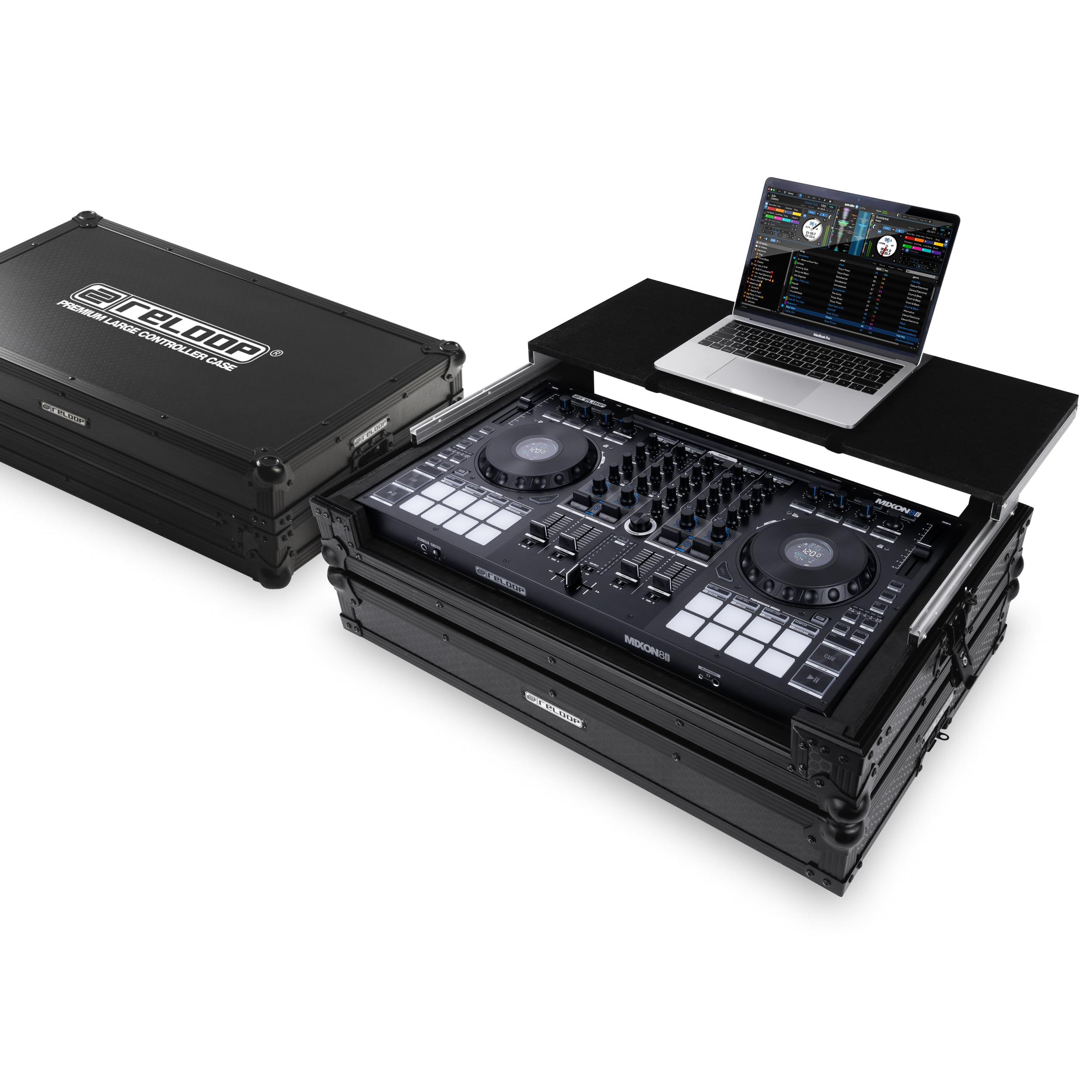 Reloop Premium Large Controller case - Handmade DJ Controller case Made of Robust Wood and high-Quality Aluminium
