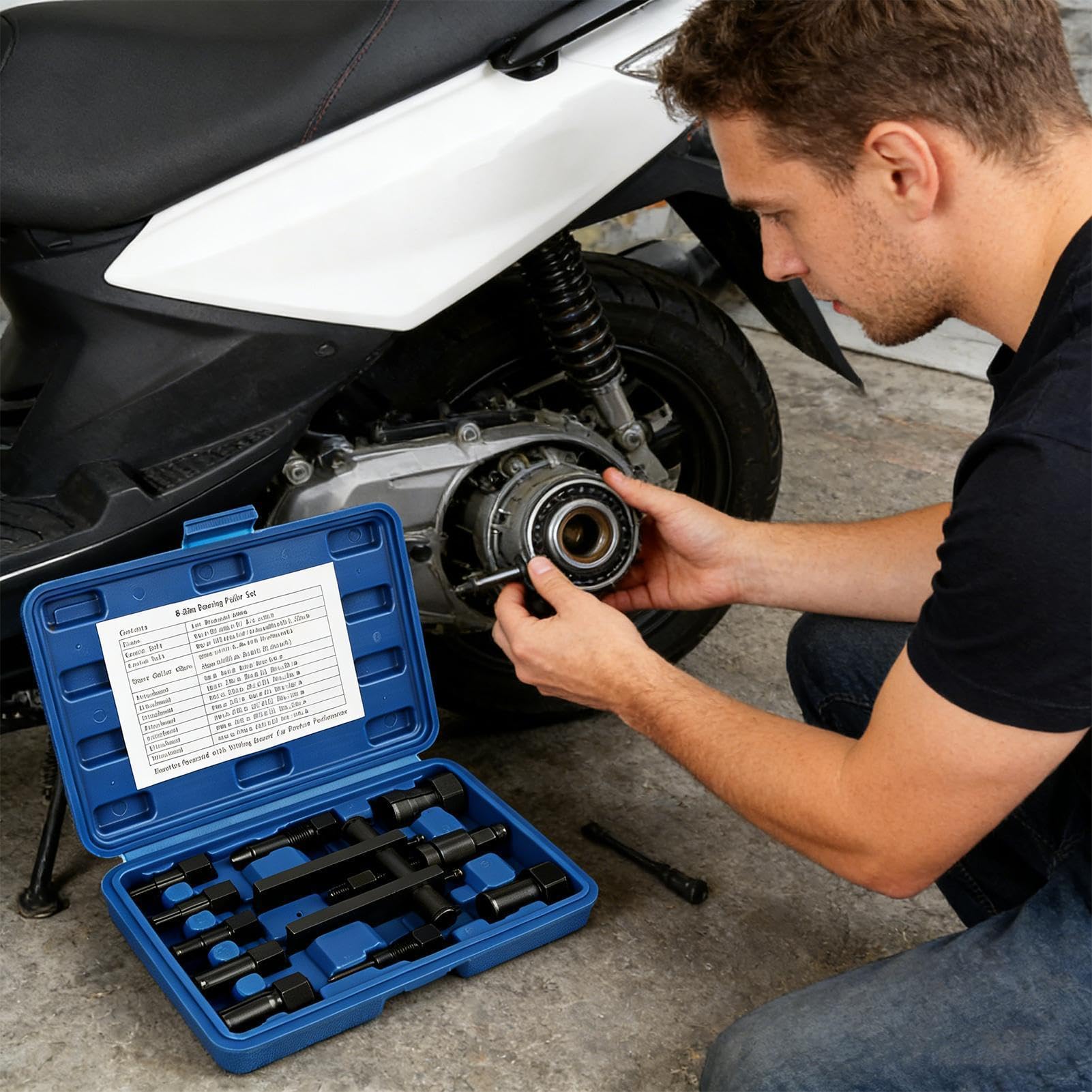 Juego de Extractores de Rodamientos para Moto Ajuste Preciso con Mango