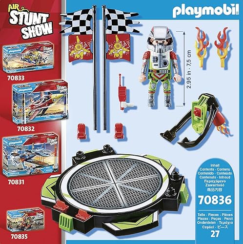 Miniatura 4 de Playmobil Stuntman del espectáculo de acrobacias aéreo con Jetpack