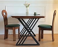 Vista 1 de Juego de 2 patas de mesa de metal, forma triangular, industrial/moderna, resistentes, para mesa de comedor (28.3 pies de alto, 23.6 pies de ancho)