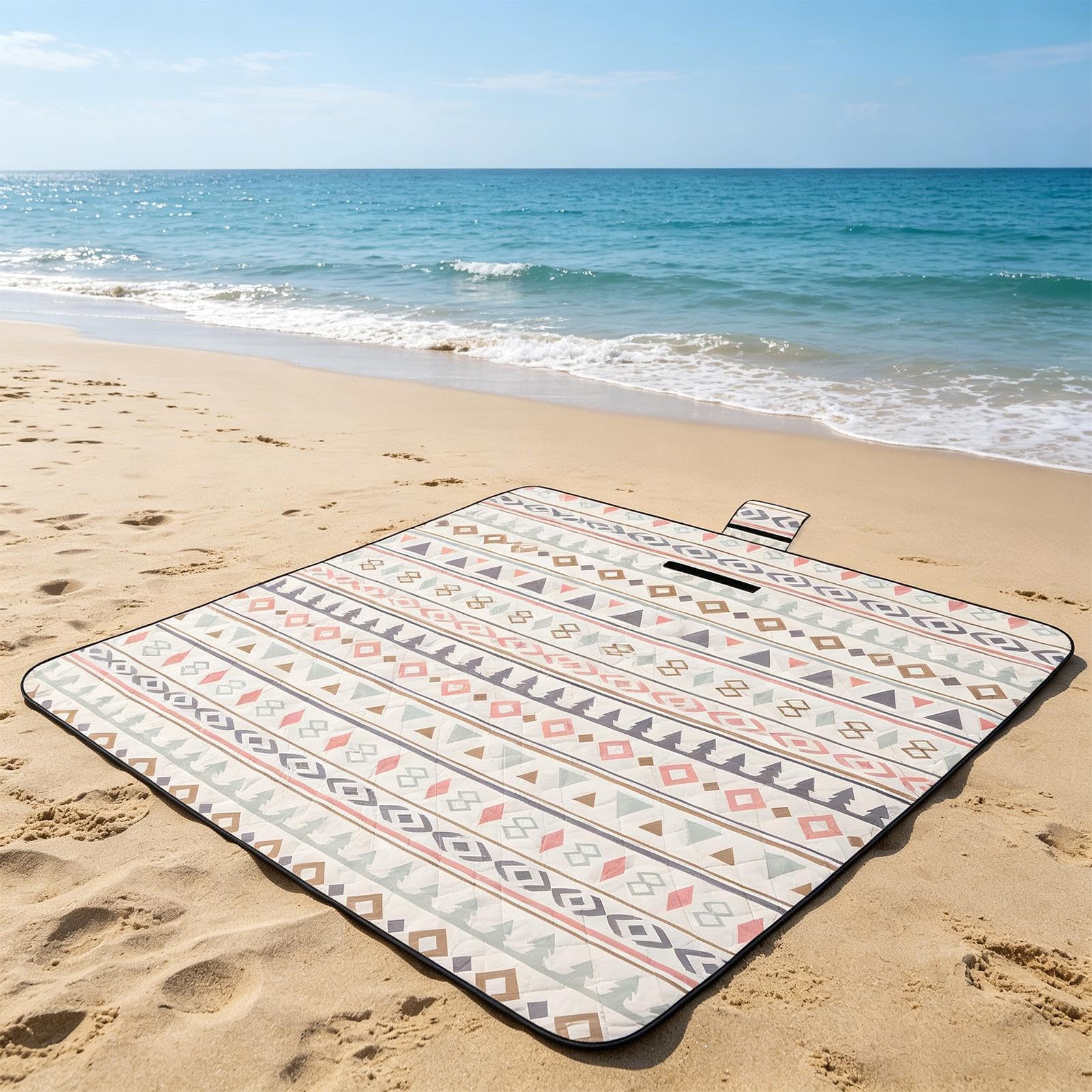 Coperta Da Spiaggia Stuoia Pieghevole 200 x 200 cm Antisabbia E