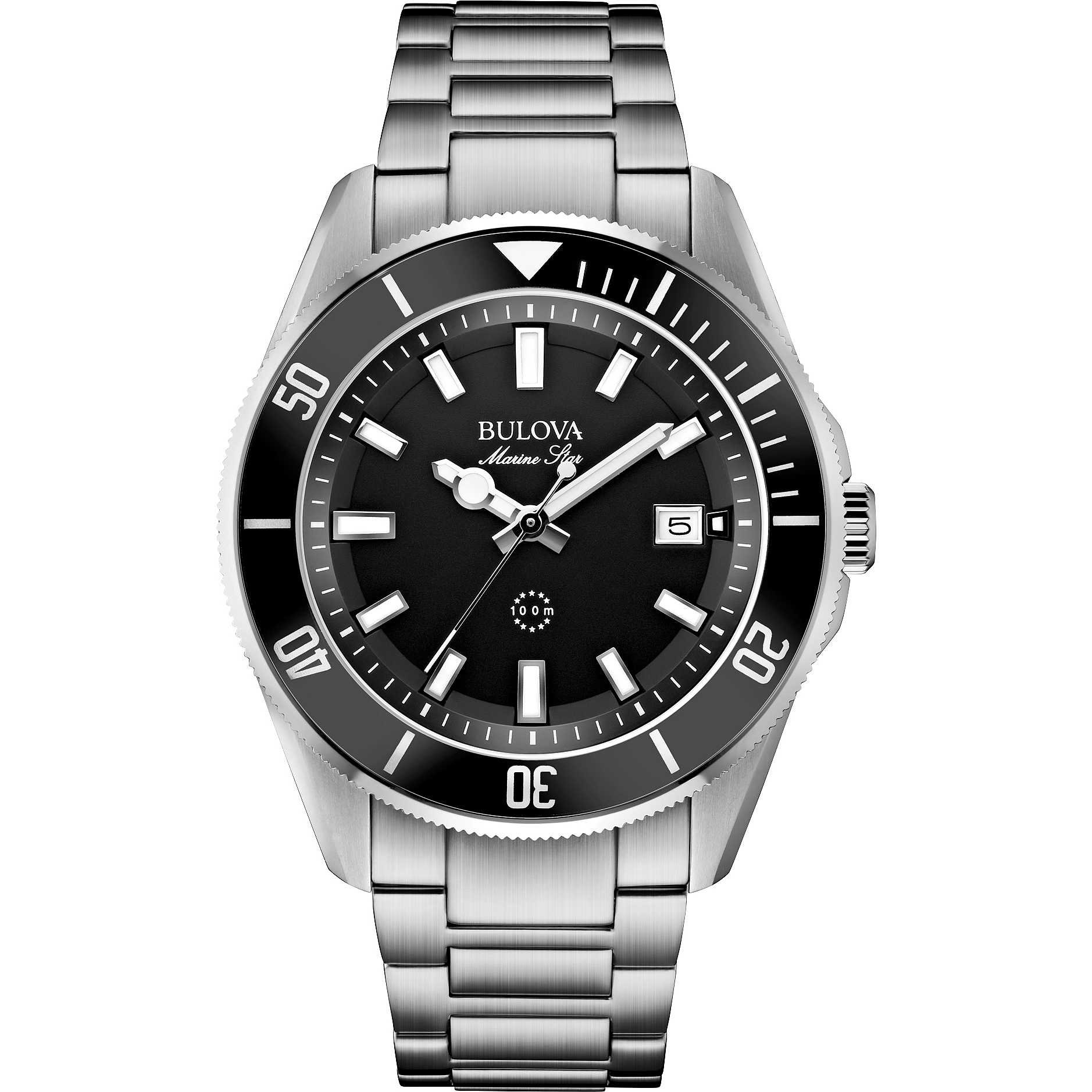 Bulova Marine Star - Reloj de Pulsera de Diseño para Hombre - Resistente al Agua - Acero Inoxidable