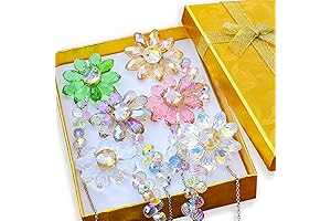 6pcs Crystal Sunflower Suncatchers