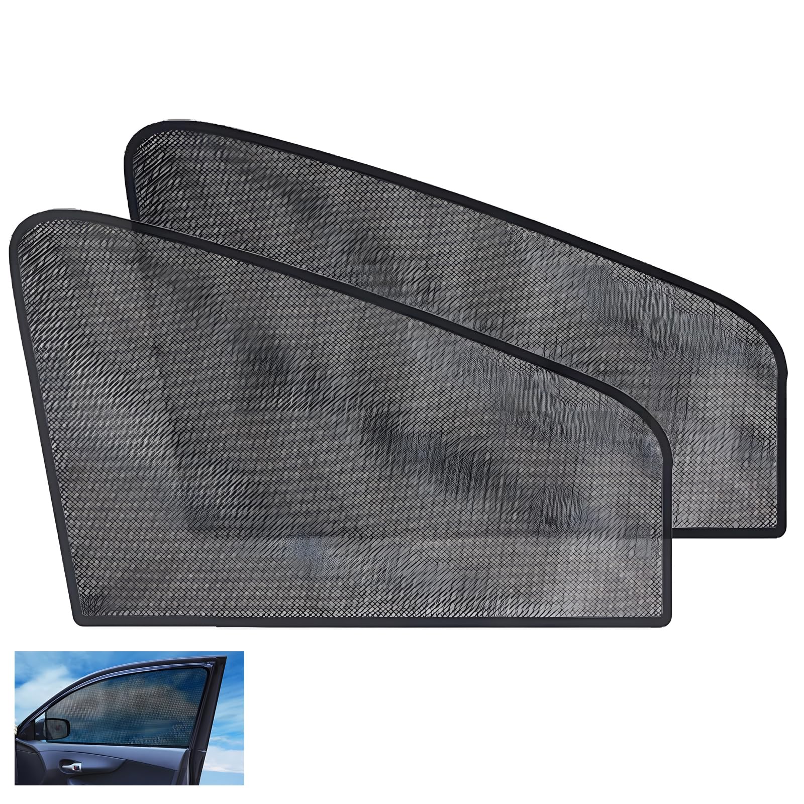 Sponsored Ad – X spring Car Side Window Sun Shade, 2 Pack Universal Double Side Car Shades for Front Windows, Car Window Shade Car Front Side Protection Covers, Car Window Shade for Sun Glare, UV Rays Protection