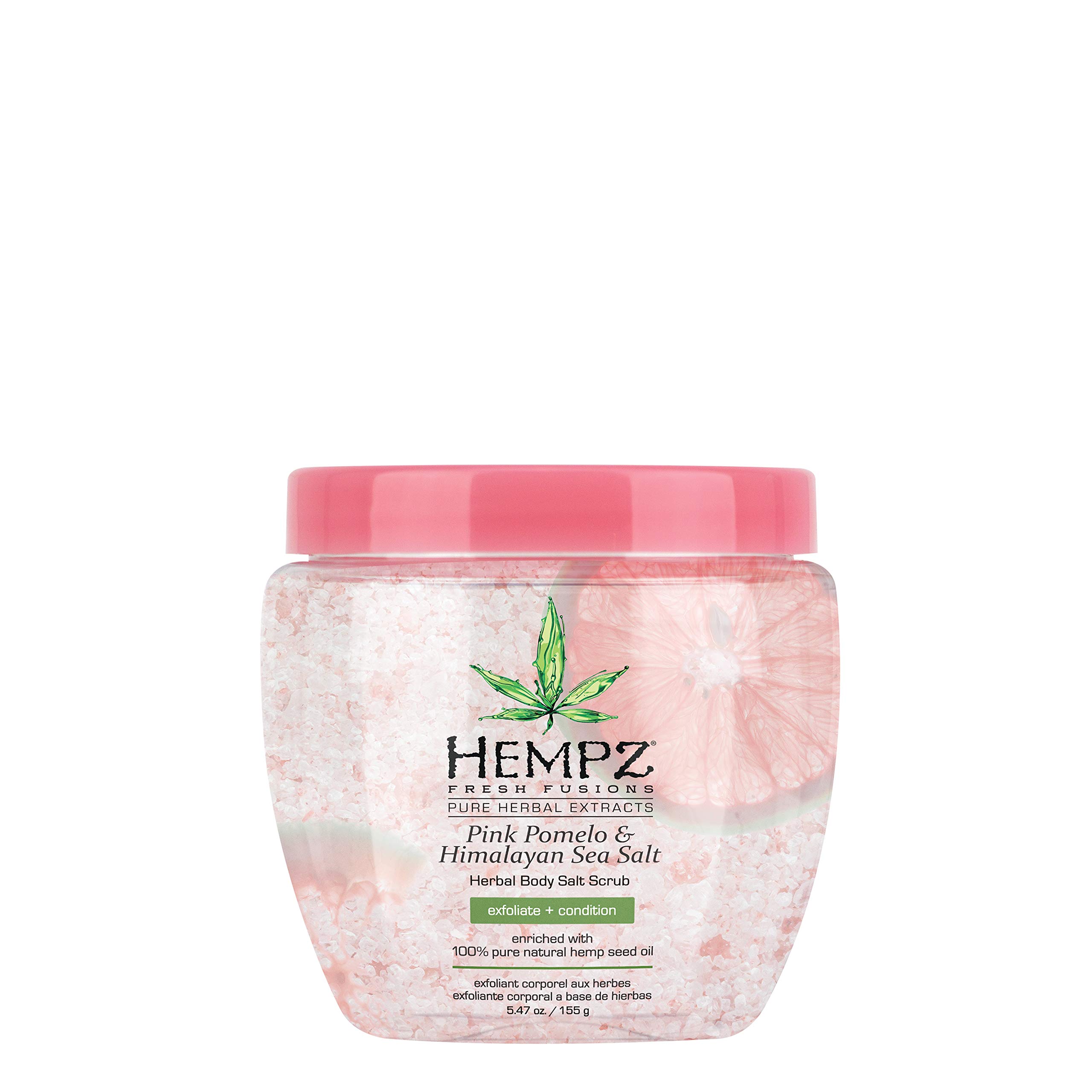 HEMPZPink Pomelo & Himalayan Sea Salt Herbal Body Salt Scrub, 7 Oz, Pack of 1