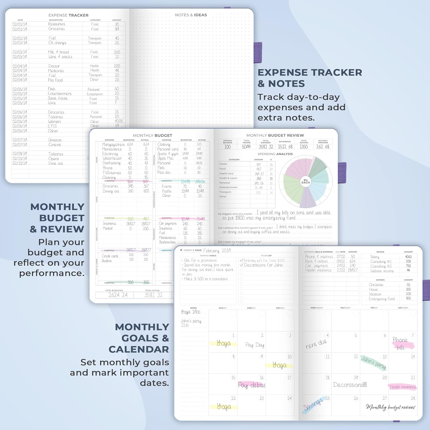 Clever Fox Budget Planner Pro - Financial Organizer + Cash Envelope Budget System. Monthly Finance Journal, Expense Tracker & Personal Account Book. Undated - Start Anytime. (7''x10'') – Periwinkle