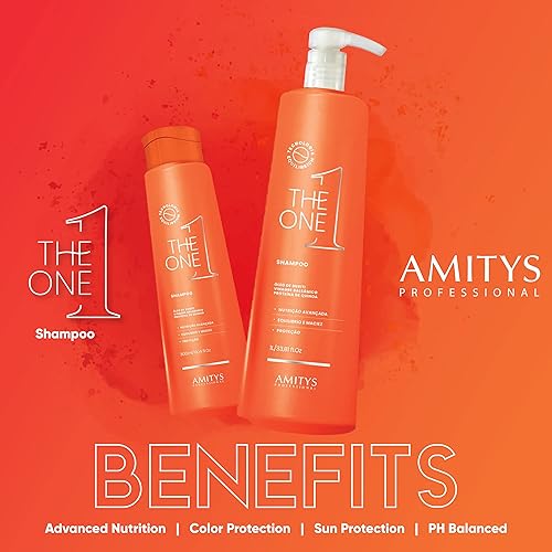 Miniatura 3 de Amitys The One Shampoo 10.1 fl oz, aceite de buriti, proteína de quinua, vinagre balsámico. reparación de daños, fortalecimiento capilar,