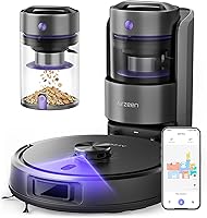 Airzeen Q20 Ultra Robot Vacuum Mop: 6000Pa Suction, Bagless Self-Empty, LiDAR Mapping, App/Alexa for Pet Hair & Carpet
