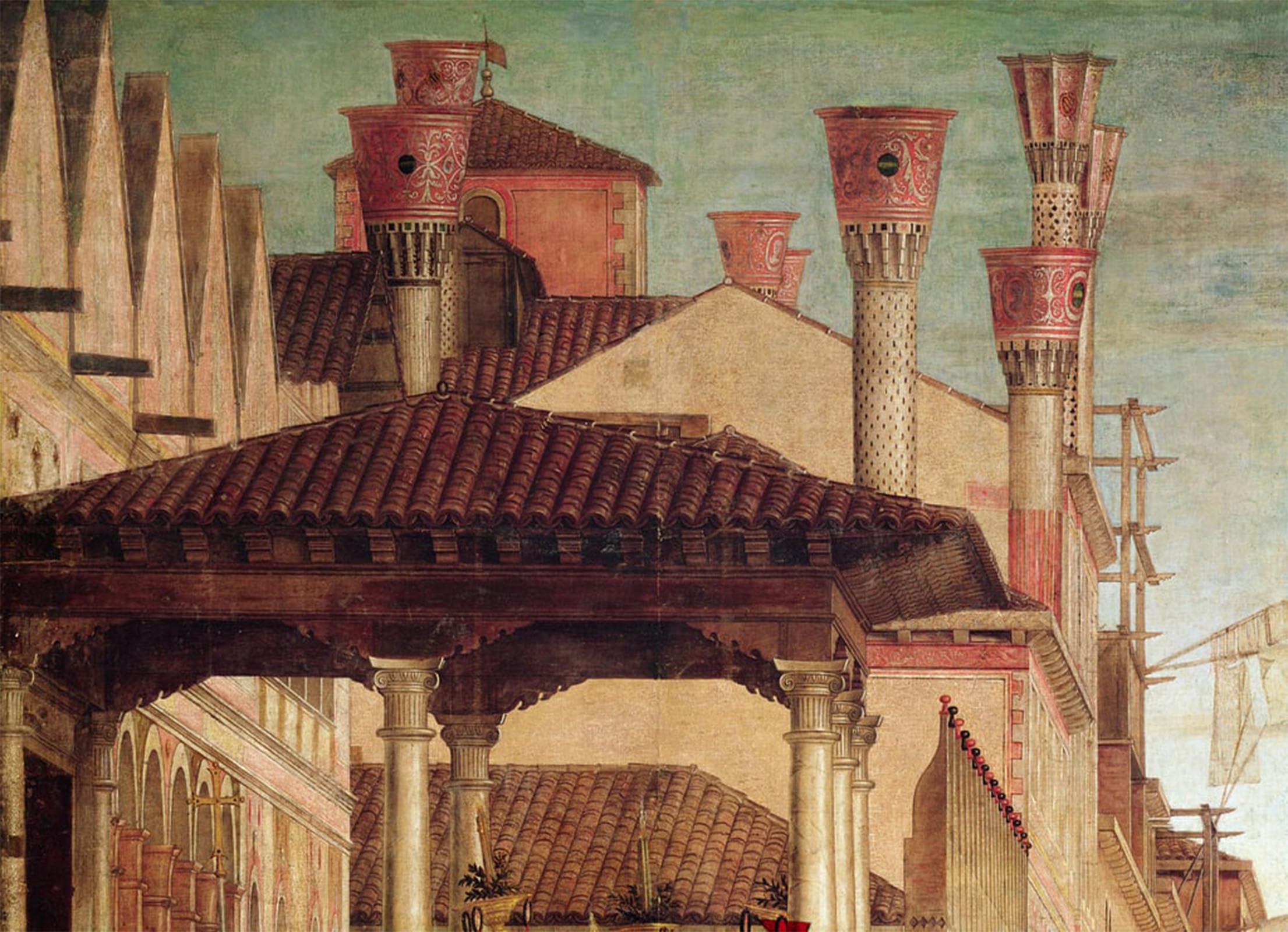 POSTERIIk Vintage Print Pop Art Landscape Artwork Detail of the Miracle of the True Cross on the Rialto Bridge by Vittore Carpaccio Art Prints for Office Home Decor 60x90cm