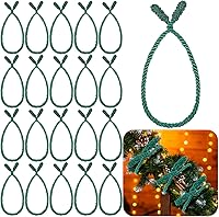 Vista 14 de Zhengmy 20 lazos de guirnalda de Navidad extra largos de 25 pulgadas, lazos decorativos de Navidad para barandilla, reutilizables, flexibles