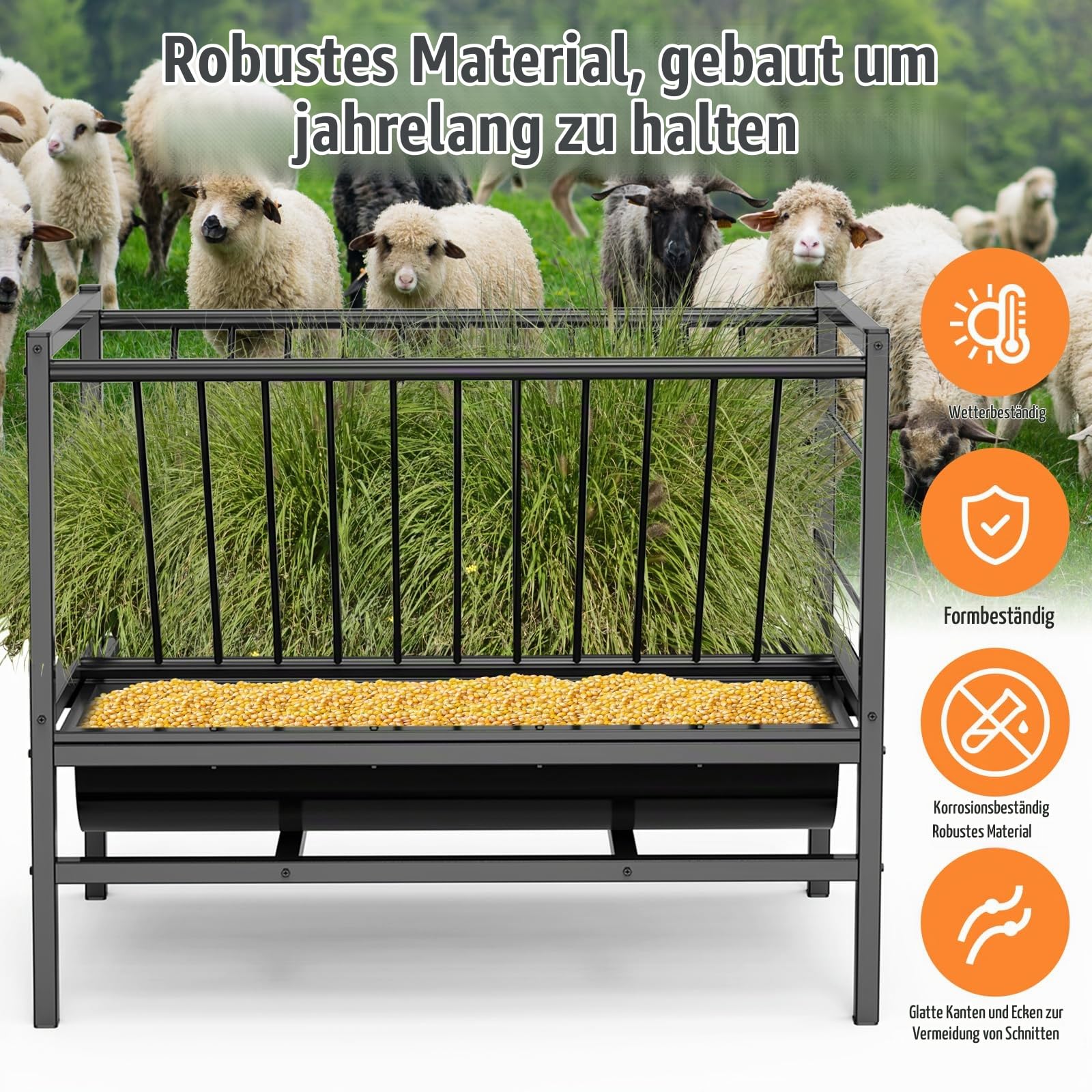 Heuraufe Pferd Heu & Getreide Futterraufe Ziegen Heuraufe Futterspender