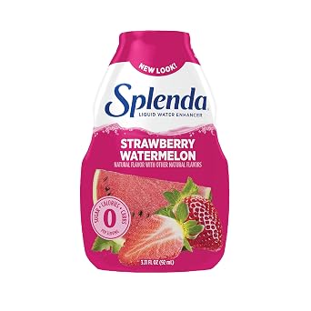 SPLENDA Liquid Water Enhancer Drops, Sugar Free, Zero Calorie, Natural Flavor, Concentrated Drink Mix, 3.11 Fl Oz Each Bottle Strawberry Watermelon, 1 Pack